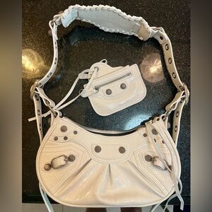 La Cagole inspired white handbag